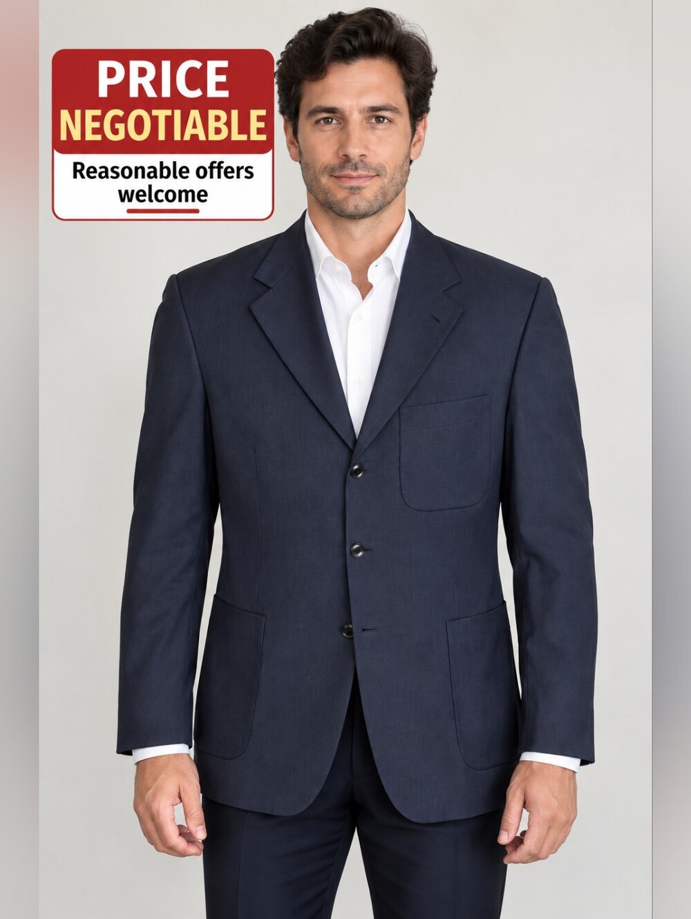 Vintage Pal Zileri Loro Piana Zelander 100% Merino Wool Blazer Men’s 50 IT.''OBO